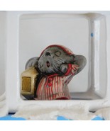 Christmas Ornament Hand Painted Mold Vintage Sleepy Mouse in Lantern Sno... - £11.19 GBP