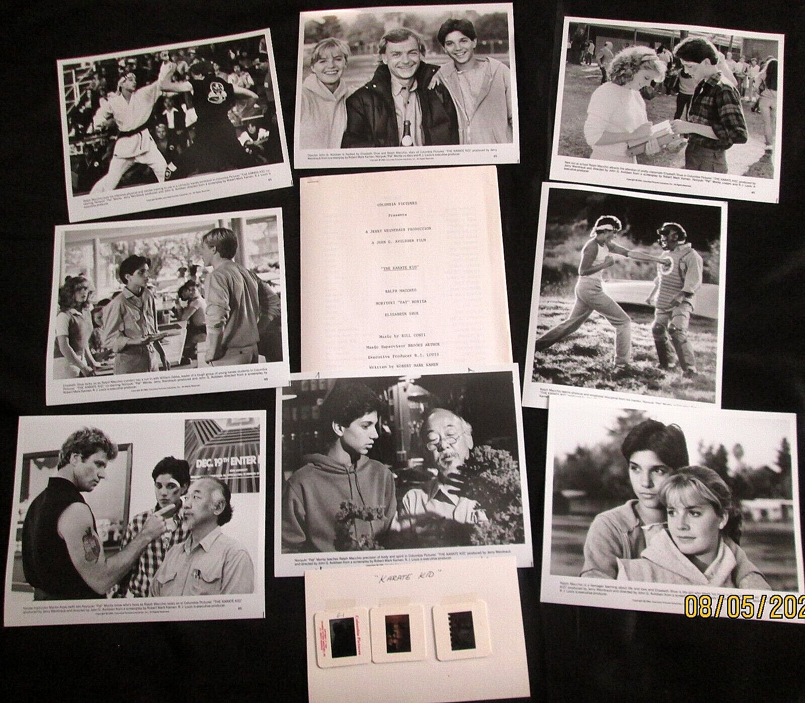 RALPH MACCHIO,PAT MORITA (THE KARATE KID) RARE 1984 MOVIE PHOTO SET ...