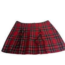 Vintage Y2K Charlotte Russe Red Plaid Mini Skirt Juniors Size 5 - £19.43 GBP