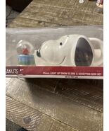 Peanuts Snoopy Dog Ceramic Head Mug Cup Coffee Tea Light Up Snow Globe G... - €21,13 EUR