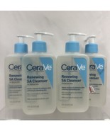 (4) CERAVE SA RENEWING CLEANSER NORMAL Fragrance Free Exfoliate Smoothin... - £31.44 GBP