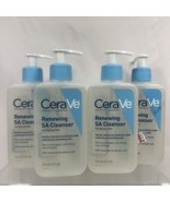 (4) CERAVE SA RENEWING CLEANSER NORMAL Fragrance Free Exfoliate Smoothin... - $39.99