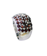 Riyo Garnet How To Make Silver Jewellery Silver Star Ring Sz 7 Srgar7-26221 - £46.07 GBP