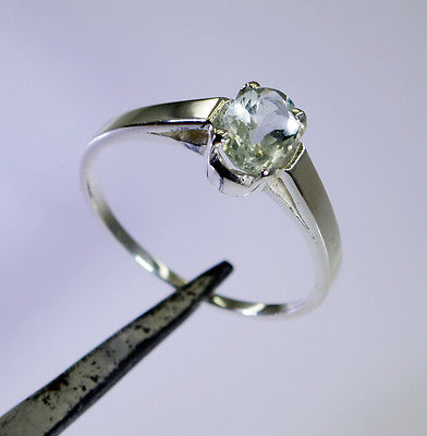 Riyo Green Amethyst Silver Jewelry With Gemstones Designer Silver Ring S... - $5.31