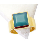 Riyo Green Onyx 18.Kt Gold Plated Class Ring Sz 8.5 Gprgon8.5-30051 - $2.96 CAD