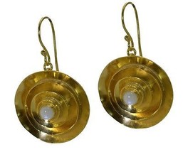 Riyo Plain Gold Plated plain Earring better-looking contemporary handmade jewelr - £1.73 GBP