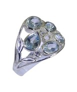 Riyo Blue  925 sterling silver Blue Topaz  Ring glorious best jewelry st... - $13.18 CAD