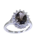 Riyo Brown 925 sterling silver Smoky Quartz  Ring hot gemstone jewelry s... - $13.18 CAD