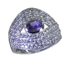 Riyo Purple 925 sterling silver Amethyst Ring nubile princess jewelry store SRAM - £18.75 GBP