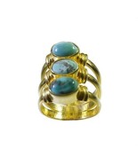 Turquoise  Ring snappy Multi likely handmade birthstone jewelry - $2.96 CAD