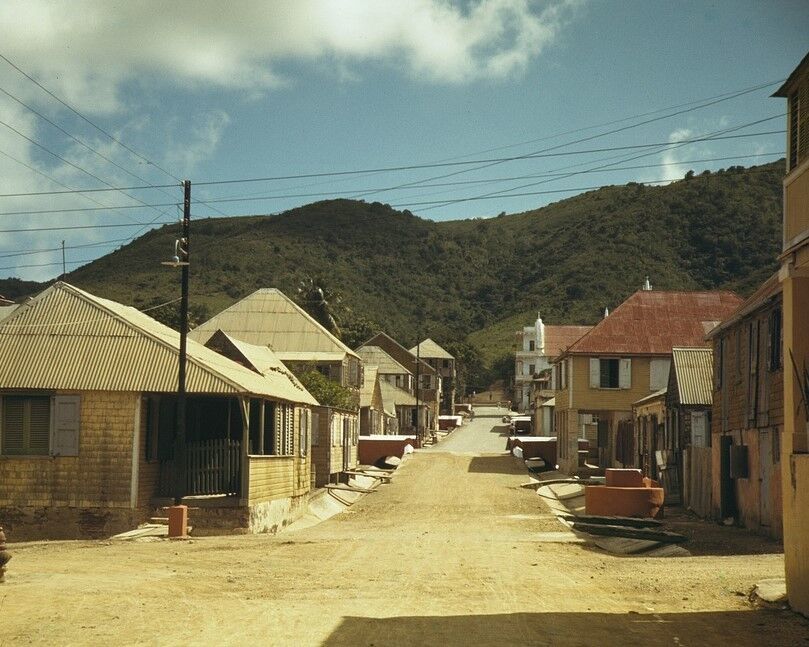 Village street scene on St. Thomas US Virgin Islands 1941 Photo Print - $8.81 - $14.69