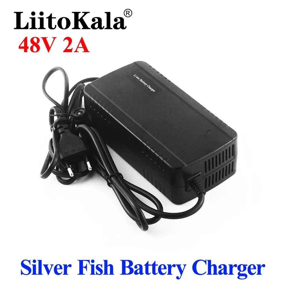 LiitoKala 48V Silver Fish battery charger 42V 54.6V 2A Charger Li-ion Charger Fo - $116.62