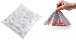 Reusable Disposable Food Cover Plastic Wrap Easy With Elastic Kitchen Li... - $12.28+