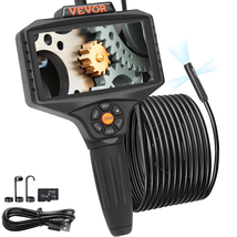 Triple Lens Inspection Camera with Light, 5&quot; IPS Screen Industrial Borescope, 8X - £97.72 GBP