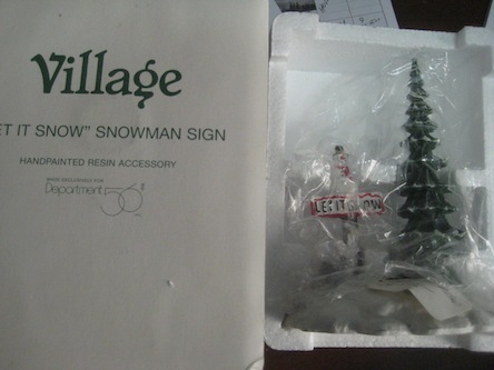 Department 56 Let It Snow Snowman Sign - $5.00