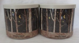 White Barn Bath &amp; Body Works 3-wick Scented Candle Lot Set of 2 VANILLA BIRCH - £54.93 GBP