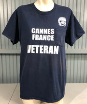 USS Shangri-La Cannes France Veteran Blue Pocket Large T-Shirt - £11.90 GBP