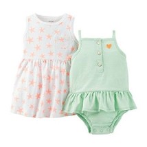 Carter’s Starfish Dress and Sunsuit Set  Outfit Size  9M 12M 18M 24M  NWT - £11.47 GBP
