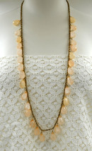 Women new coral marble stone waterfall antique gold chain long necklace gift - $9,999.00