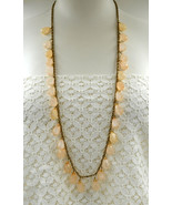 Women new coral marble stone waterfall antique gold chain long necklace ... - £7,830.60 GBP