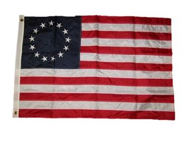 aes 2x3 Embroidered Betsy Ross Historical 210D Solarmax Nylon Flag 2&#39;x3&#39; 2 Clips - £19.43 GBP