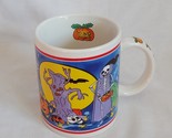 Halloween coffee mug cup with skeleton pumpkin and spider webs  6  thumb155 crop
