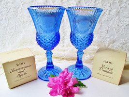 NIB Avon Fostoria Goblets George Martha Washington Candle Holders New Vintage Co - £39.96 GBP