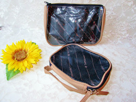 Cosmetic Toiletry Travel Bags Set Vintage Samsonite Shaving Makeup Tools Tan Bla - £32.47 GBP