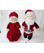 Santa &amp; Mrs Claus Art Dolls Set Vintage Handmade Christmas Holiday Home ... - £163.26 GBP