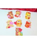 Valentine Cards Set Vintage Unused Die Cut Stand Up Animals Ambassador C... - $20.58 CAD
