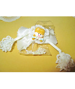 White Hair Barrette Vintage Girl Face Fun Novelty Lacy Hair Bow Clip Gir... - $357.64 MXN
