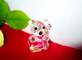 Swarovski Crystal Teddy Bear Figurine Vintage Retired Sitting Bear Animal Figure - $112.00