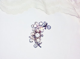 Juliana Clear White Crystal Rhinestone Flower Brooch Vintage Flower Bouq... - £35.24 GBP