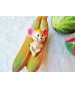 Mouse Bank Vintage Mouse on Bananas Collectible Fun Novelty Bank Nursery... - £15.88 GBP