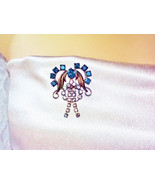 De Curtis Signed Angel Ice &amp; Sapphire Blue White Crystal Rhinestone Broo... - $1,884.91 MXN