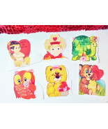 Valentine Cards Set Vintage Unused Colorful Die Cut Stand Up Cards Finge... - $20.58 CAD