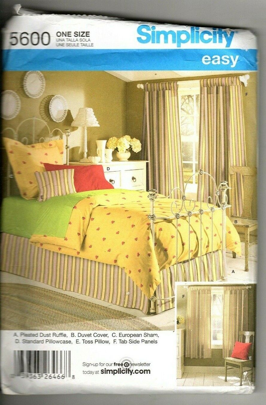 Simplicity Bedroom Accessories 5600 Duvet Cover, Dust Ruffle, Pillow Sham - £7.67 GBP
