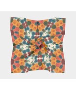 25 Inch Square Scarf Head Wrap or Tie | | Sunny Flower Garden Design | S... - £31.45 GBP