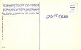 Vtg Postcard Clayton Street, Old Street Scene, Parked Cars, Athens GA. - £5.84 GBP
