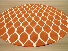 EORC VC1001BG5X8 Hand-Tufted Wool Chain-Link Rug, 5&#39; x 8&#39;, Beige - $132.30+