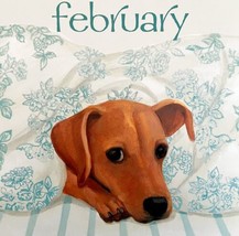 Puppy Under Blanket February Dog Days Poster Calendar 14 x 11&quot; Art Leigh... - £23.59 GBP