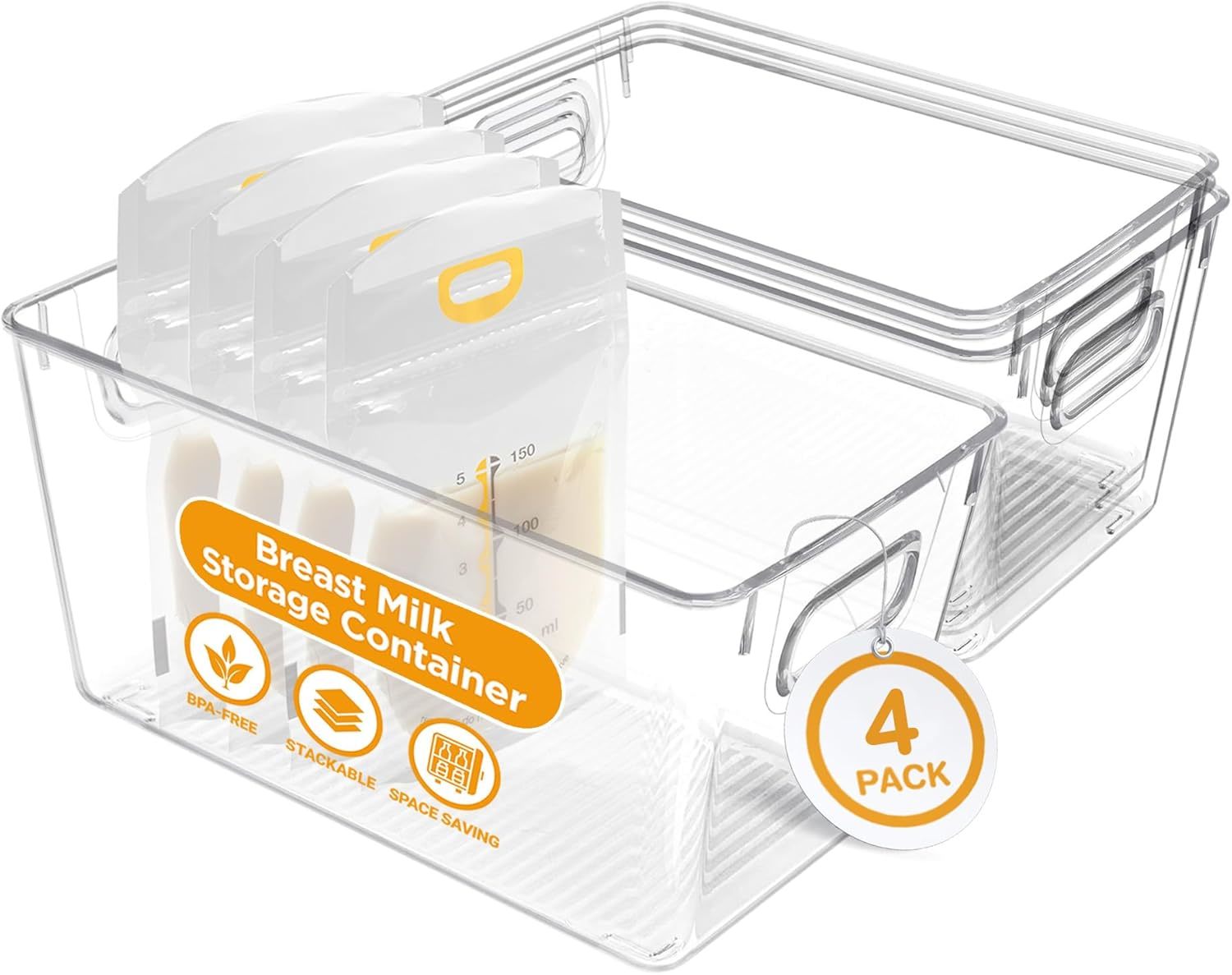Priver - Breast Milk Freezer Storage Containers, 4 Pack - Breastfeeding - $38.99