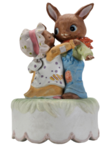 Vintage Lefton China Easter Parade Musical Figurine 1985 Easter Bunnies ... - £11.96 GBP