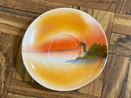 Old Hand Painted Landscape SAUCER ONLY Porcelain Made in Japan Windmill Dish - £6.34 GBP