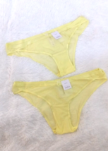 2 - Auden Women&#39;s Mesh Blend Cheeky Underwear Panties (Size L/12-14) Yel... - $116.15 MXN