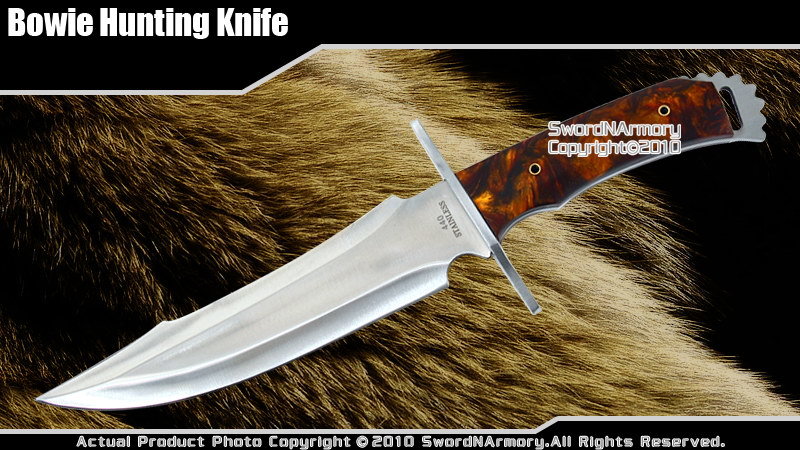 Primary image for 11.5" Fixed Blade Bowie Hunting Knife with Imitation Tortoise Shell Handle