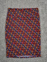 Lularoe Skirt Womens Small Red Geometric Print Long Stretch Fabric USA - £9.39 GBP