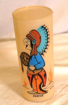 Texaco Highball Tumbler Drinking Glass Indian Dancer Bill Tlores - $365.87 MXN