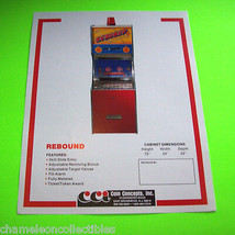 REBOUND ORIGINAL NOS REDEMPTION ARCADE GAME SALES FLYER Vintage Promo Art - £14.57 GBP