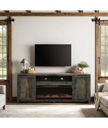 83&quot; Barnwood Electric Fireplace TV Stand for 95&quot; TVs, Minimal Assembly - $26,988.43 MXN